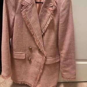 Boohoo pink blazer